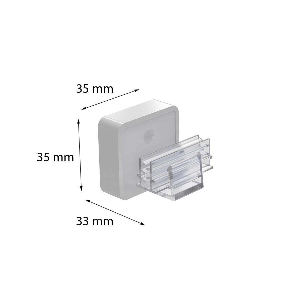 Магнитный держатель MAGNET-SGT-00 под углом 0° к поверхности, цвет белый