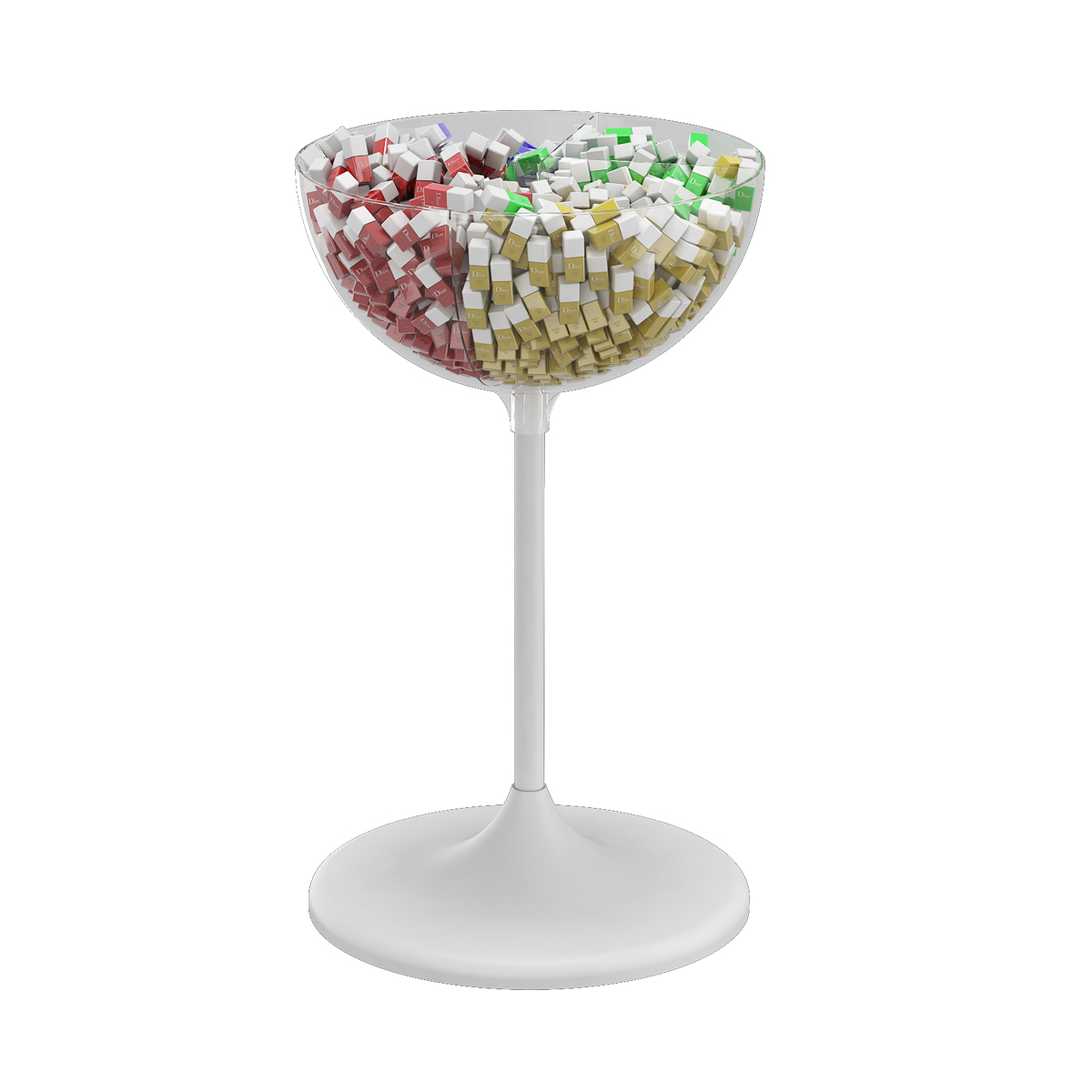 Дисплей UNIBOWL 24 л, цвет белый c комплектом разделителей