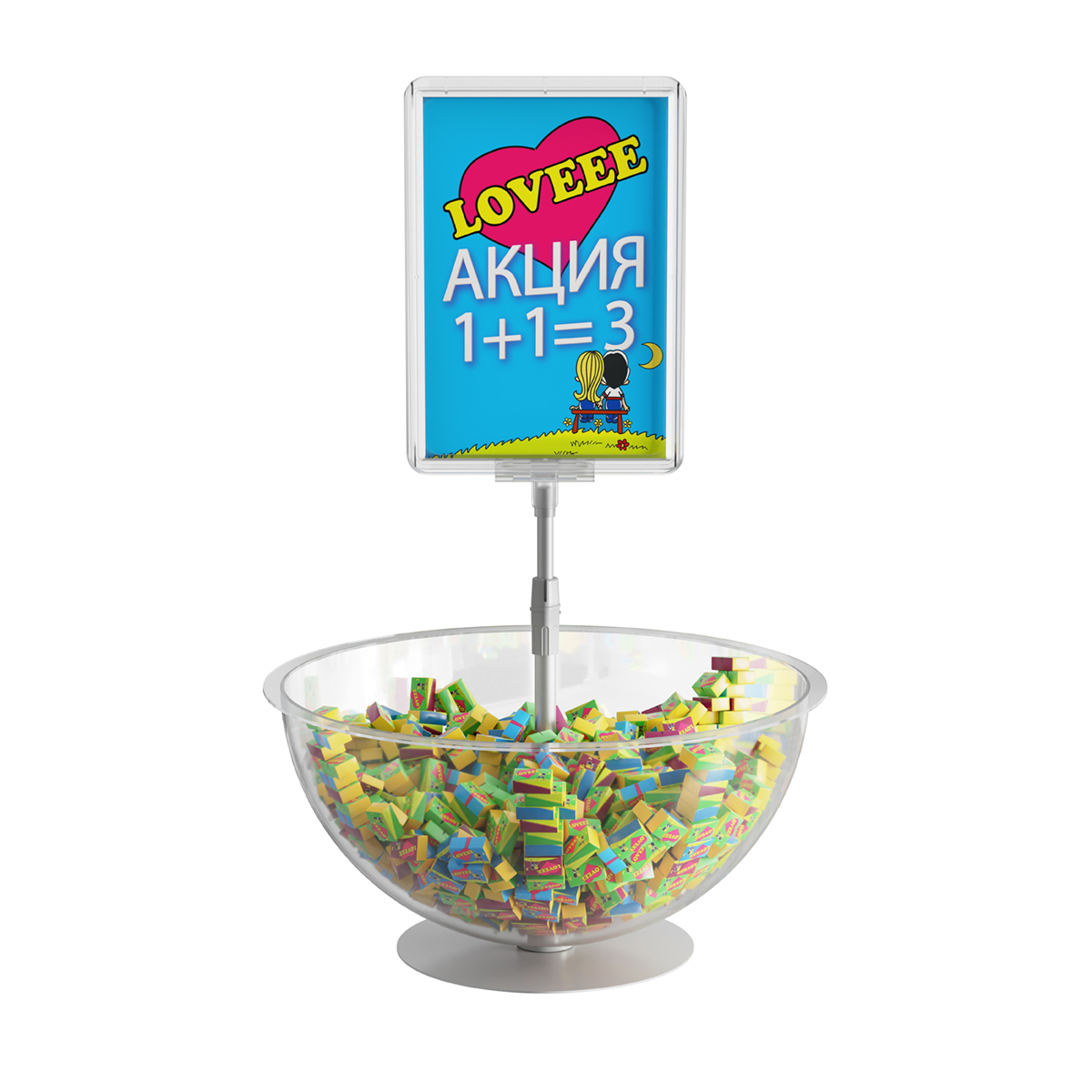 Дисплей BOWL-SET-300 c пластиковой рамкой
