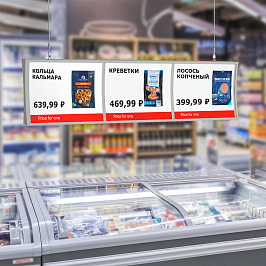 Подвесной профиль PRICEBOARD A5, длина 1000 мм, цвет серый