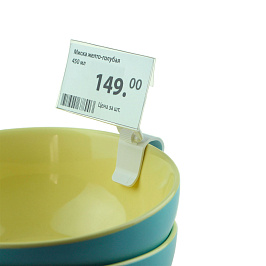 Ценникодержатель из ПЭТ DELI-PRICER 70х40 горизонтальный (10 шт в упаковке)