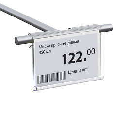 Ценникодержатель на крючок откидной RH39 длина 70 мм, цвет прозрачный