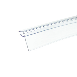 Ценникодержатель для крепления на стеклянные полки GLS39 прозрачный, 1250 мм