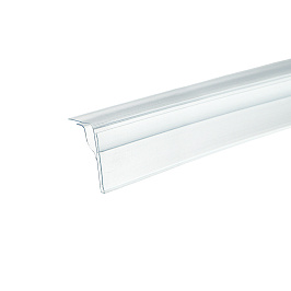 Ценникодержатель для крепления на стеклянные полки GLS26 прозрачный, 1000 мм