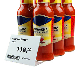 Держатель информации L-образный P-PRICER 105х75 горизонтальный