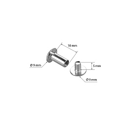 Винт полиграфический металлический 10 мм BINDING SCREW-10, цвет серебро
