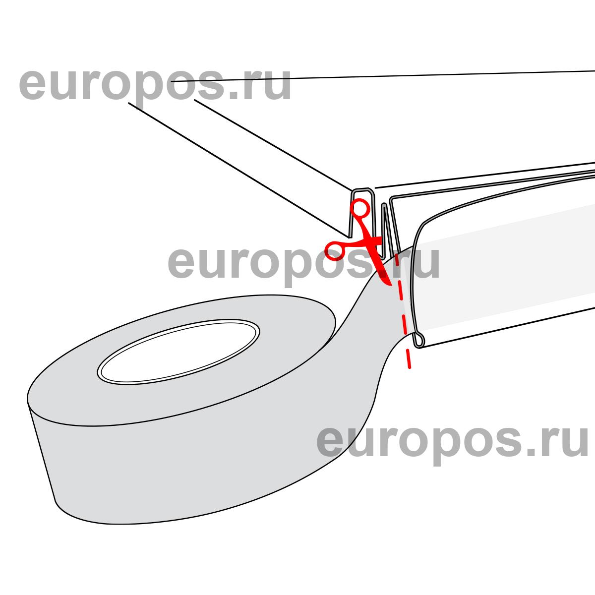 Вставка в ценникодержатель COLOR-INSERT39 черная, 25 метров