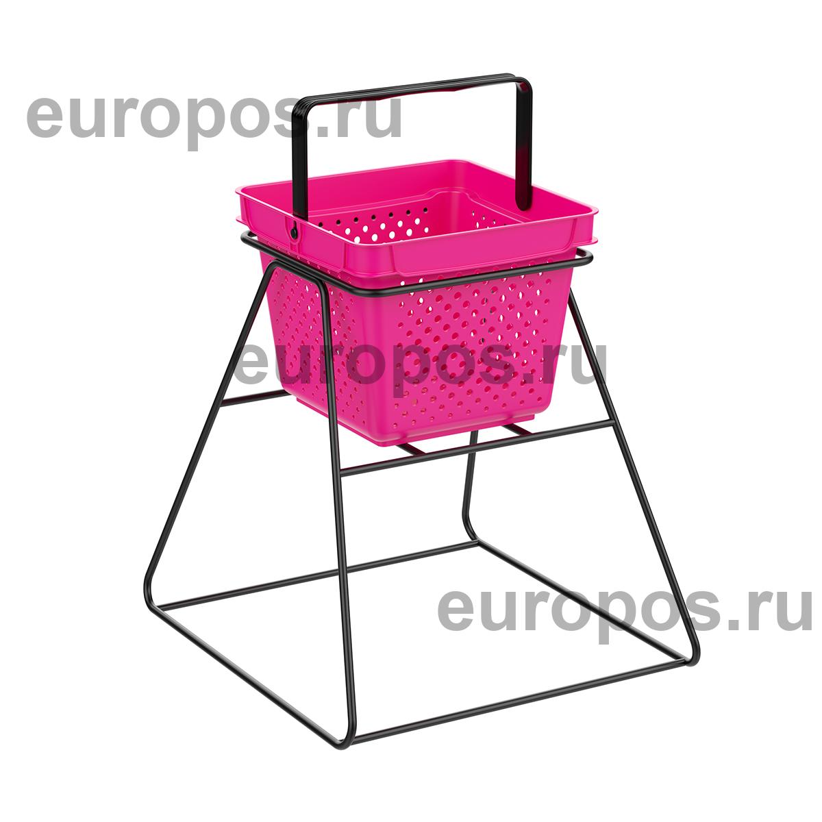 Накопитель для корзин стационарный QUADRO STAND, цвет чёрный
