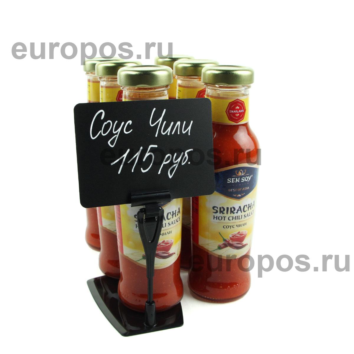 Ценникодержатель ДЕЛИ настольный с иголкой DELI-FOT-SET, цвет черный
