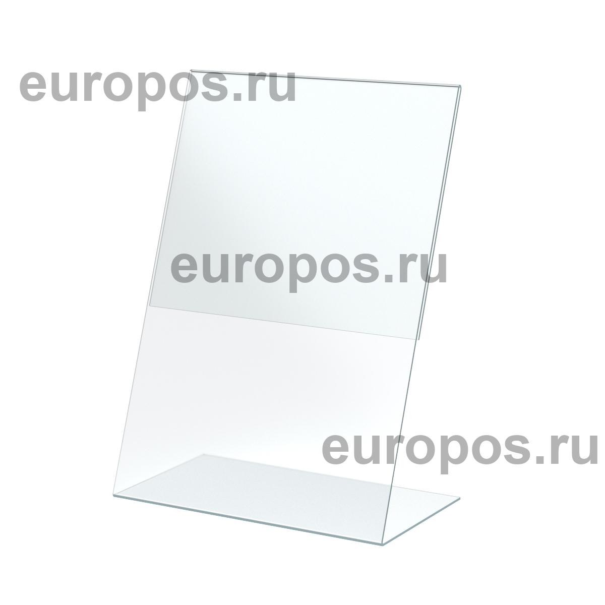 Подставка из акрила вертикальная L-образная ACR-PRICER A4 (10 шт. в упаковке)