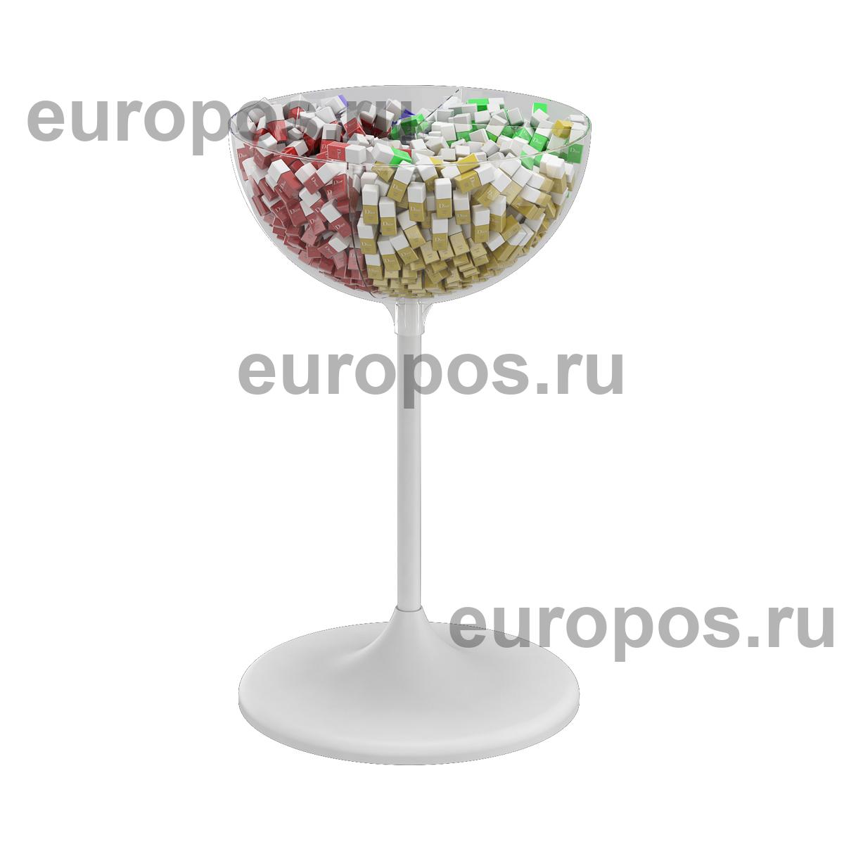 Дисплей UNIBOWL 24 л, цвет белый c комплектом разделителей