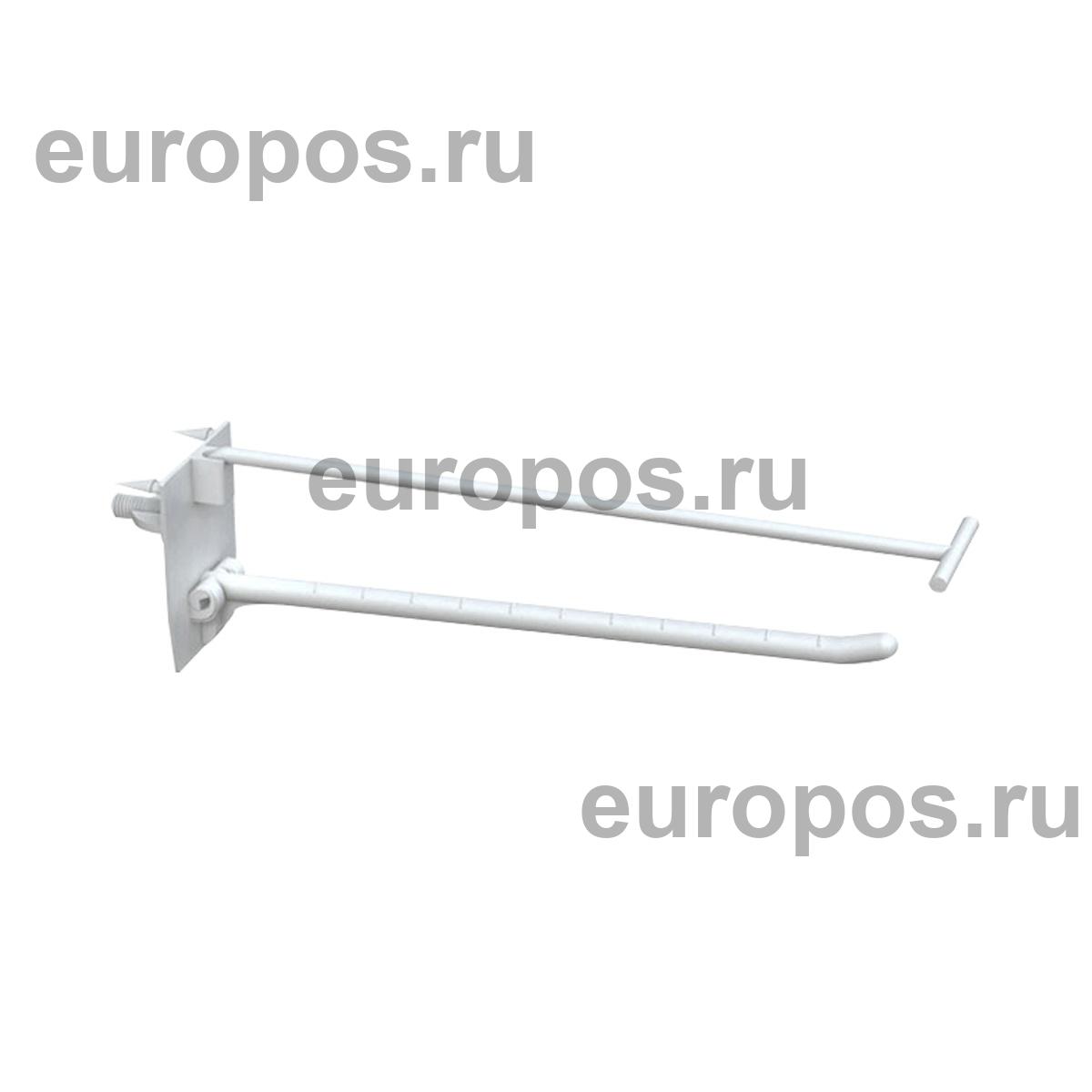 Крючок одинарный SINGLE HOOK-SCR-200, белый, в картон, с винтом, длина 200 мм
