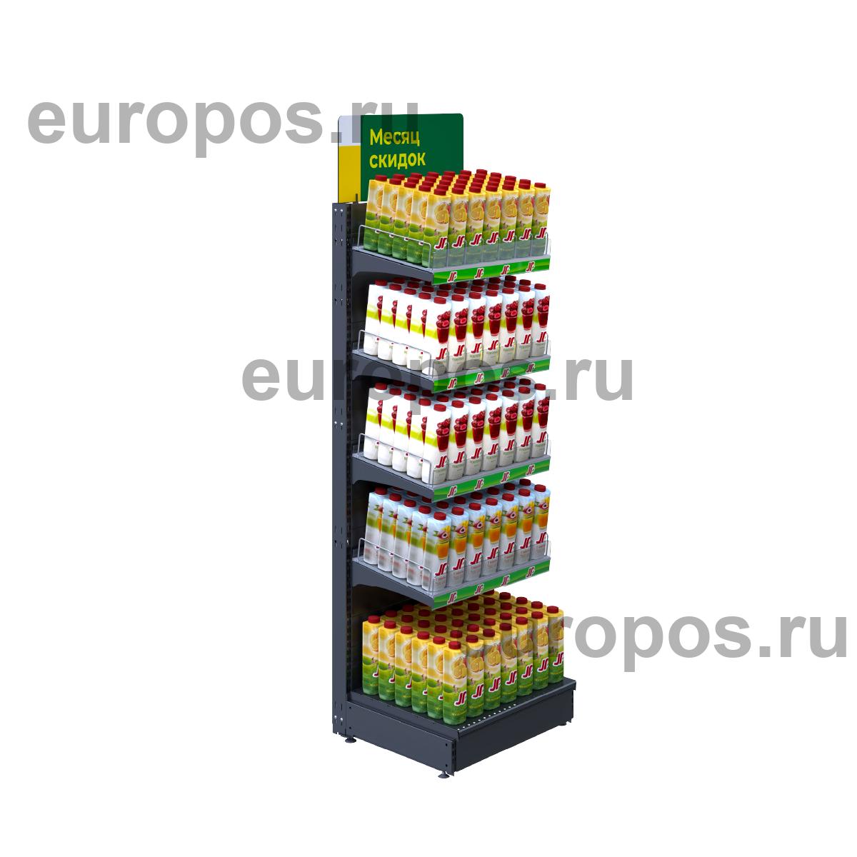 FORTA ROLLER KIT стеллаж 600 мм, 5 полок, цвет черный