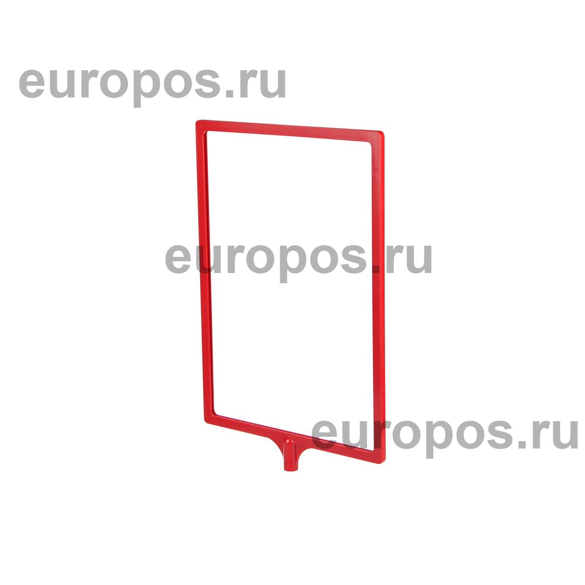 Рамка с интегрированным Т-держателем PFT-A4, цвет красный