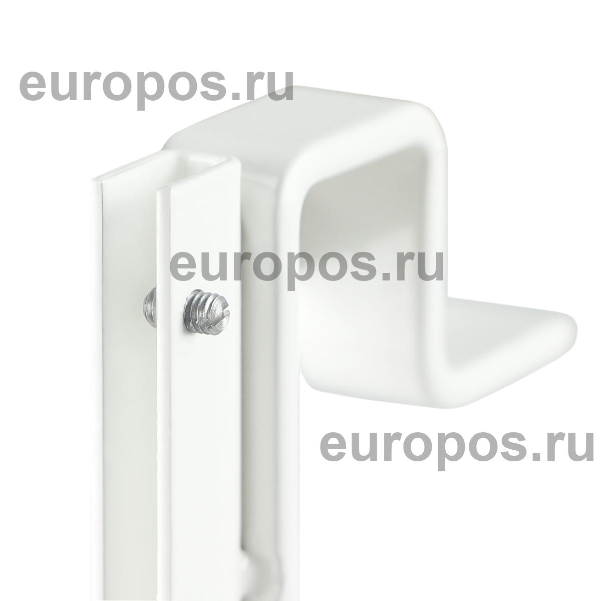 Струбцина CLAMP HOLDER-L90 с вертикальным П-держателем вывесок и отгибом