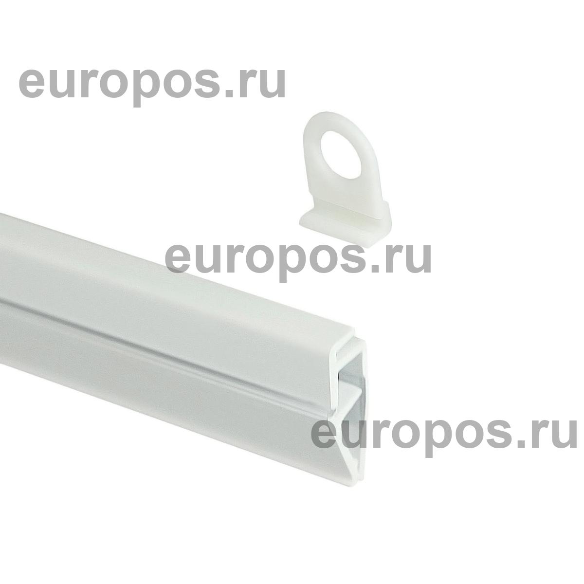 Петля для подвешивания пластикового профиля CLICKER HOOK, цвет белый