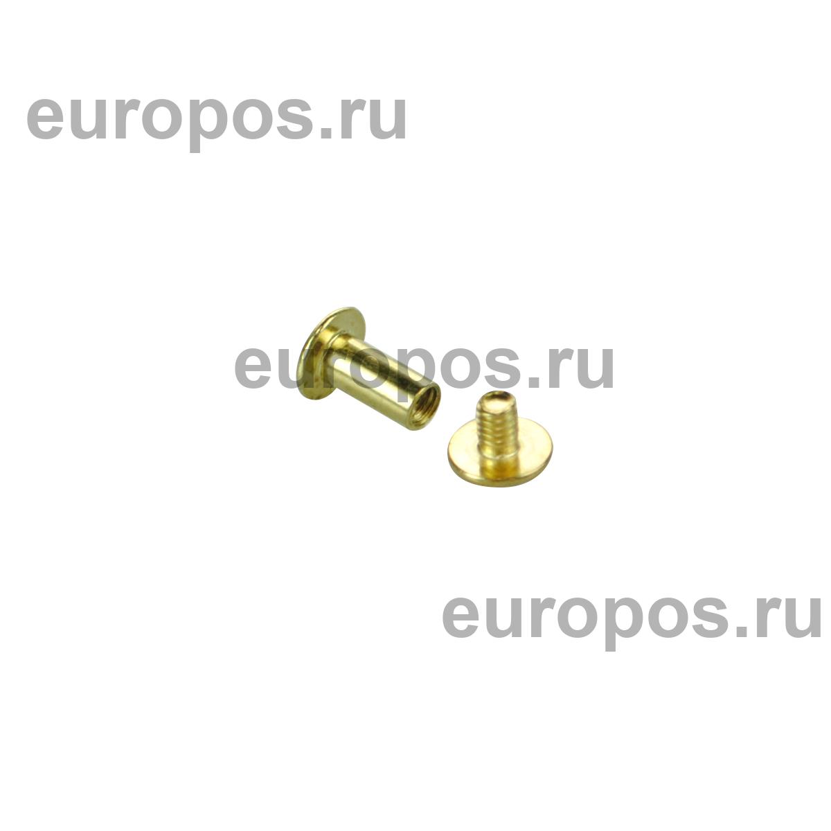 Винт металлический BINDING SCREW-10, цвет золото