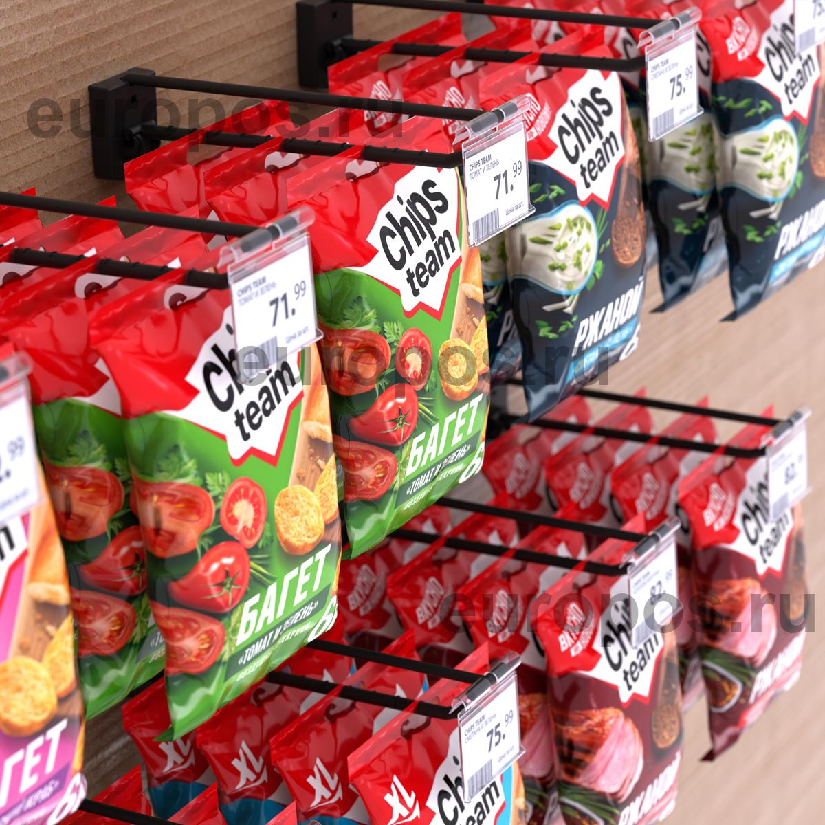 Крючок одинарный SINGLE HOOK-PH-CR-B-150 черный, в картон, длина 150 мм