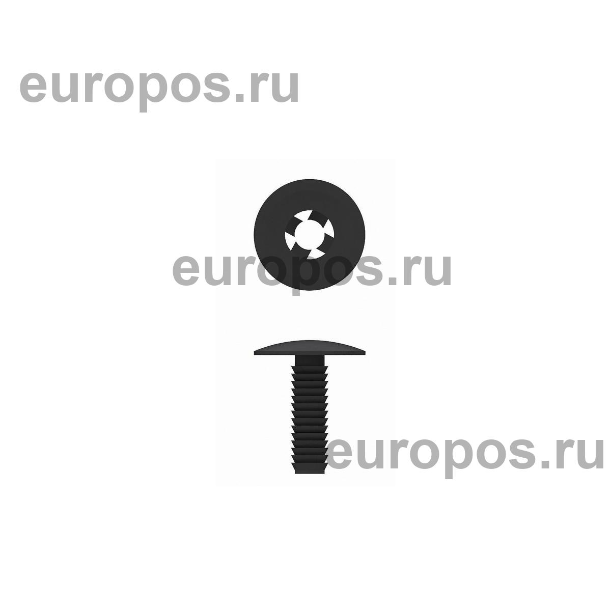 Винт-заклепка пластиковый QUICK LOCK-16, цвет черный