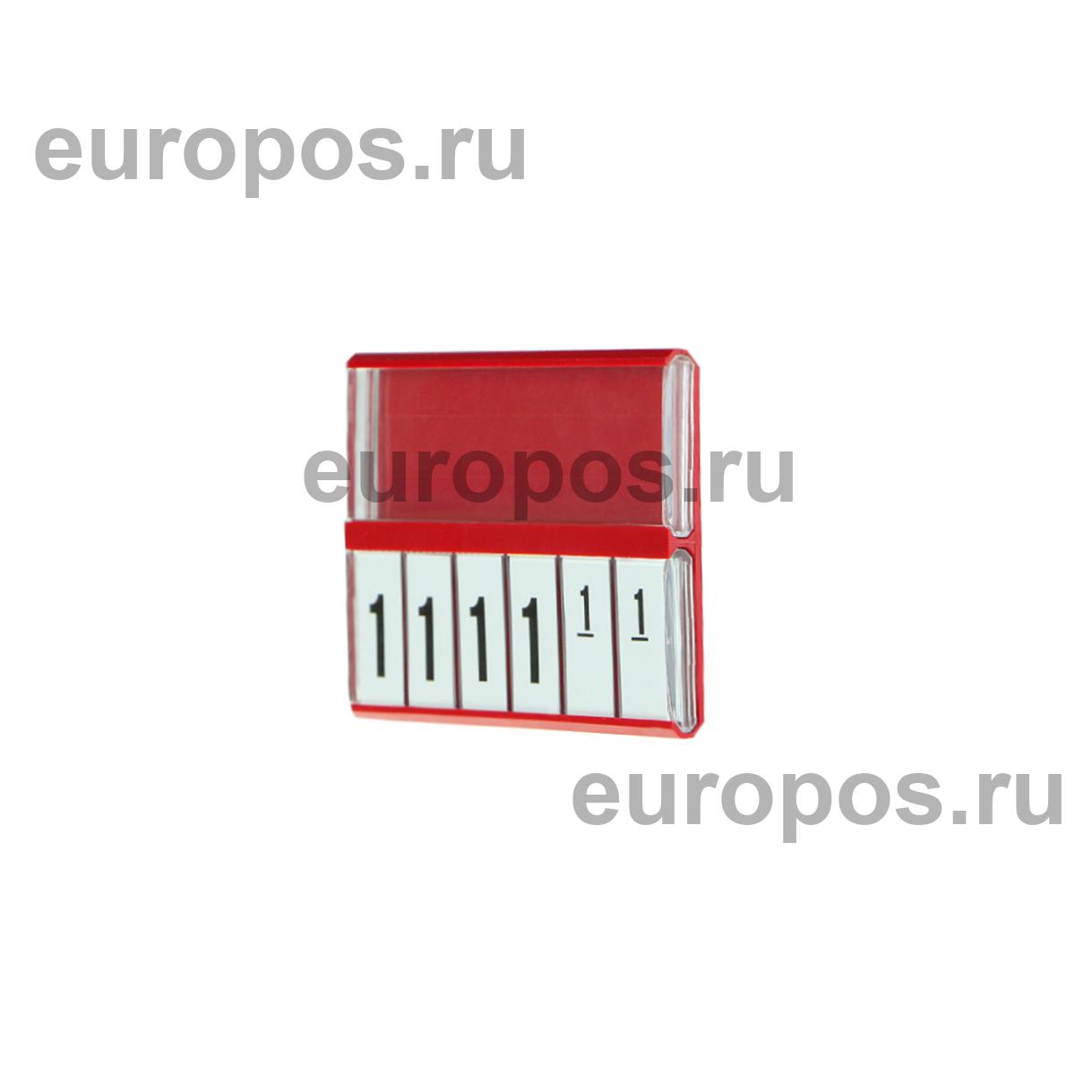 Кассета цен PC DIGIT-A8, белые блокноты REGULAR, красная