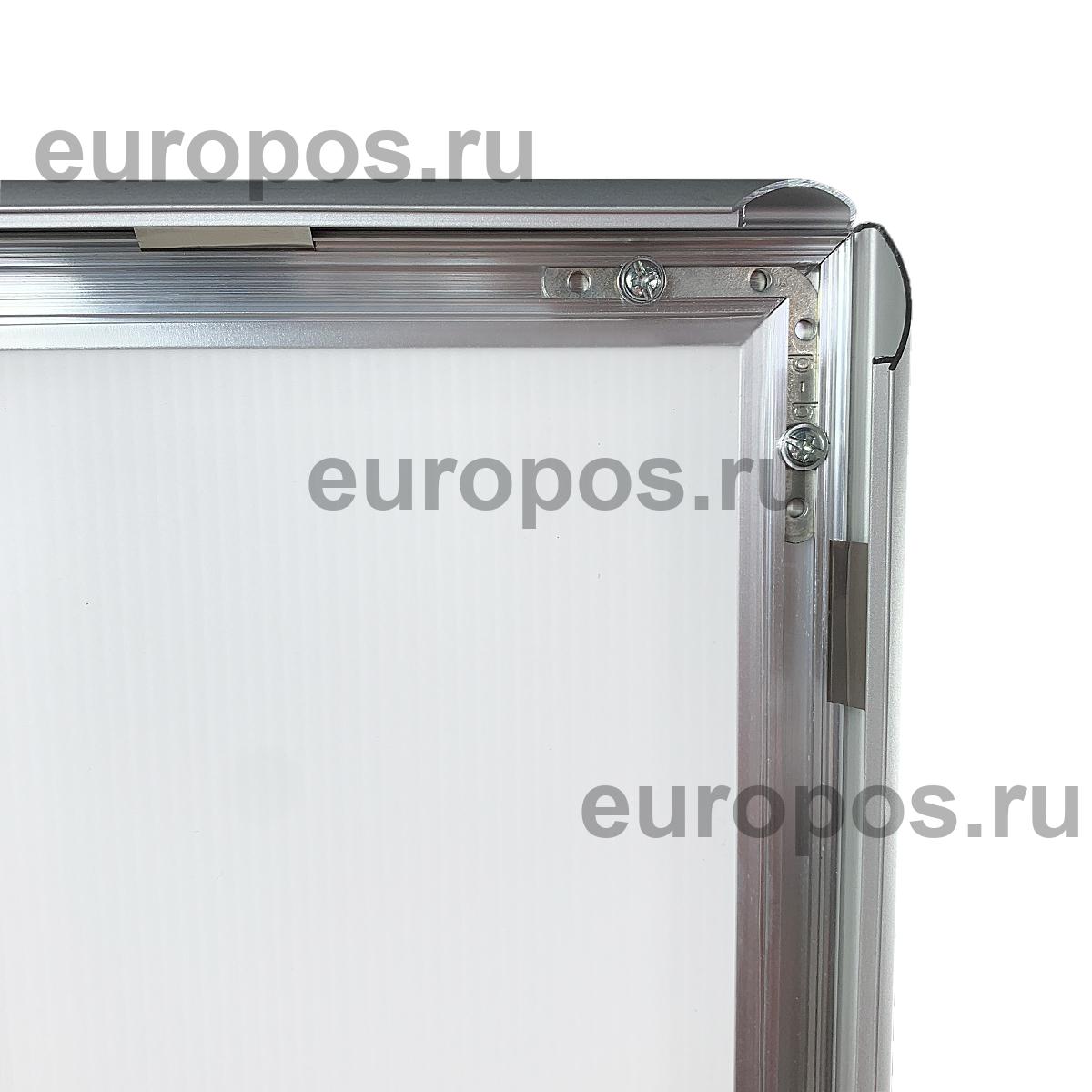 Рекламная стойка с клик-рамой и карманом ALUSNAP-STAND, A3