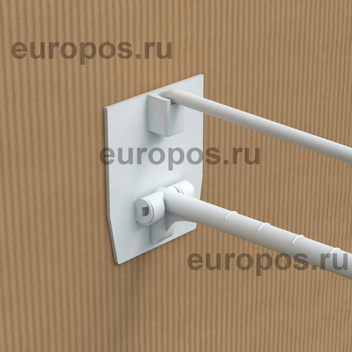Крючок одинарный SINGLE HOOK-SCR-150, белый, в картон, с винтом, длина 150 мм