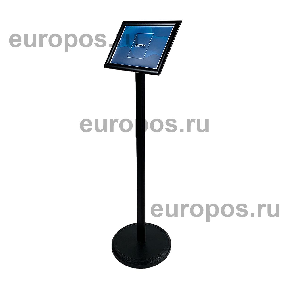 Рекламная стойка поворотная ALUSNAP-STAND черная, A4
