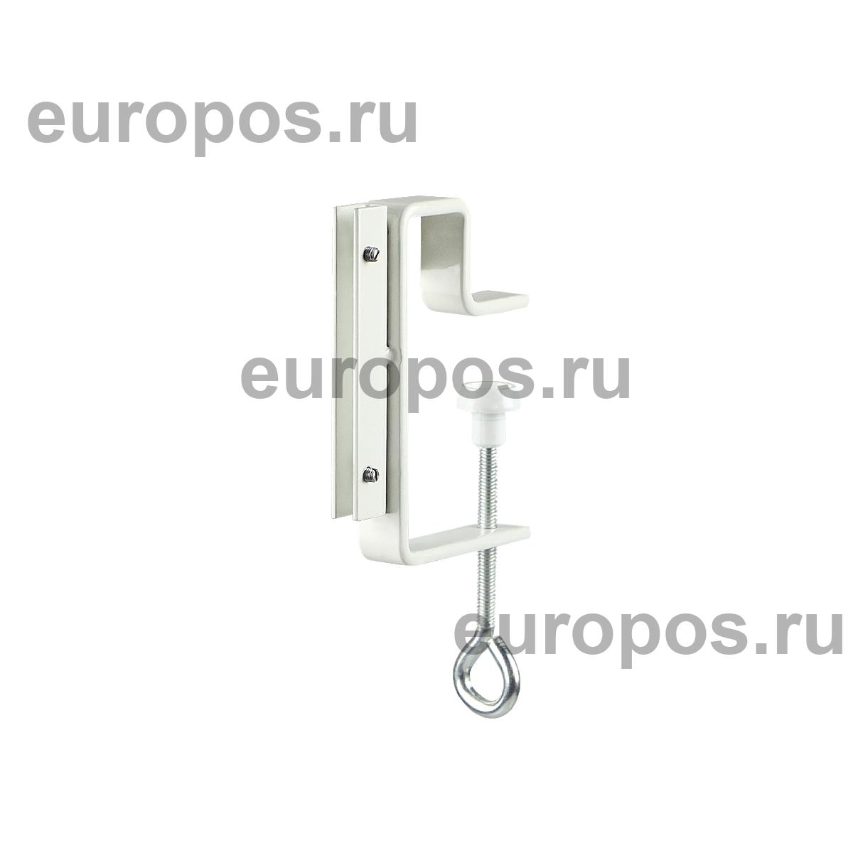 Струбцина CLAMP HOLDER-L90 с вертикальным П-держателем вывесок и отгибом