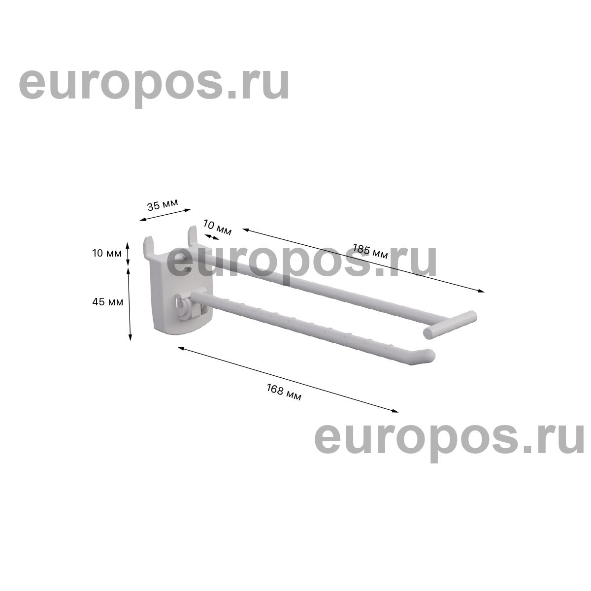 Крючок одинарный SINGLE HOOK-PH-CR-B-150 белый, в картон, длина 150 мм