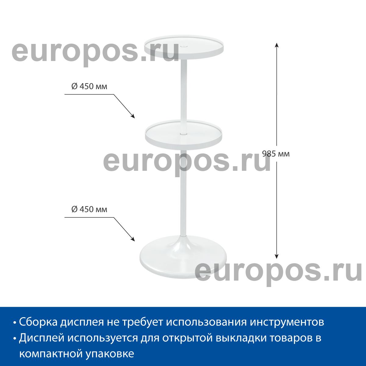 Дисплей UNIBOWL-RX-2, белый