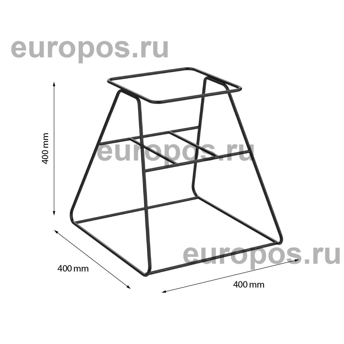 Накопитель для корзин стационарный QUADRO STAND, цвет чёрный