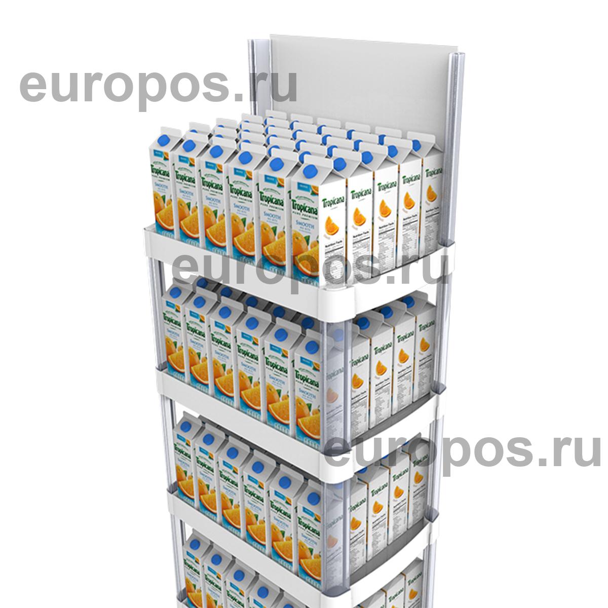 Пластиковый дисплей UNIFLEX с прозрачными опорами