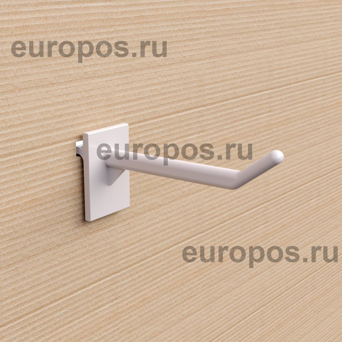 Крючок одинарный SINGLE HOOK-CR-65 белый, в картон, длина 65 мм