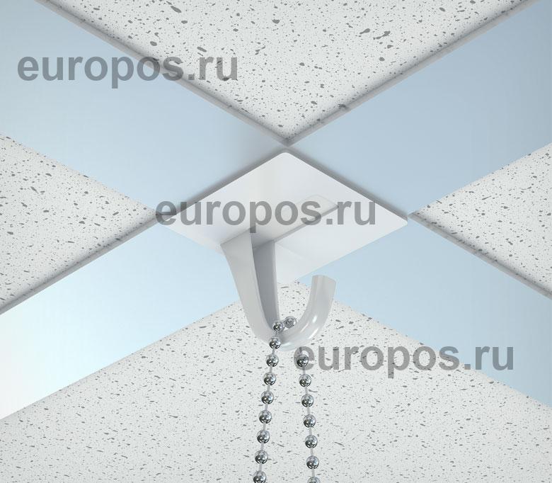 Крючок J-HOOK самоклеящийся на плоском основании 25х25