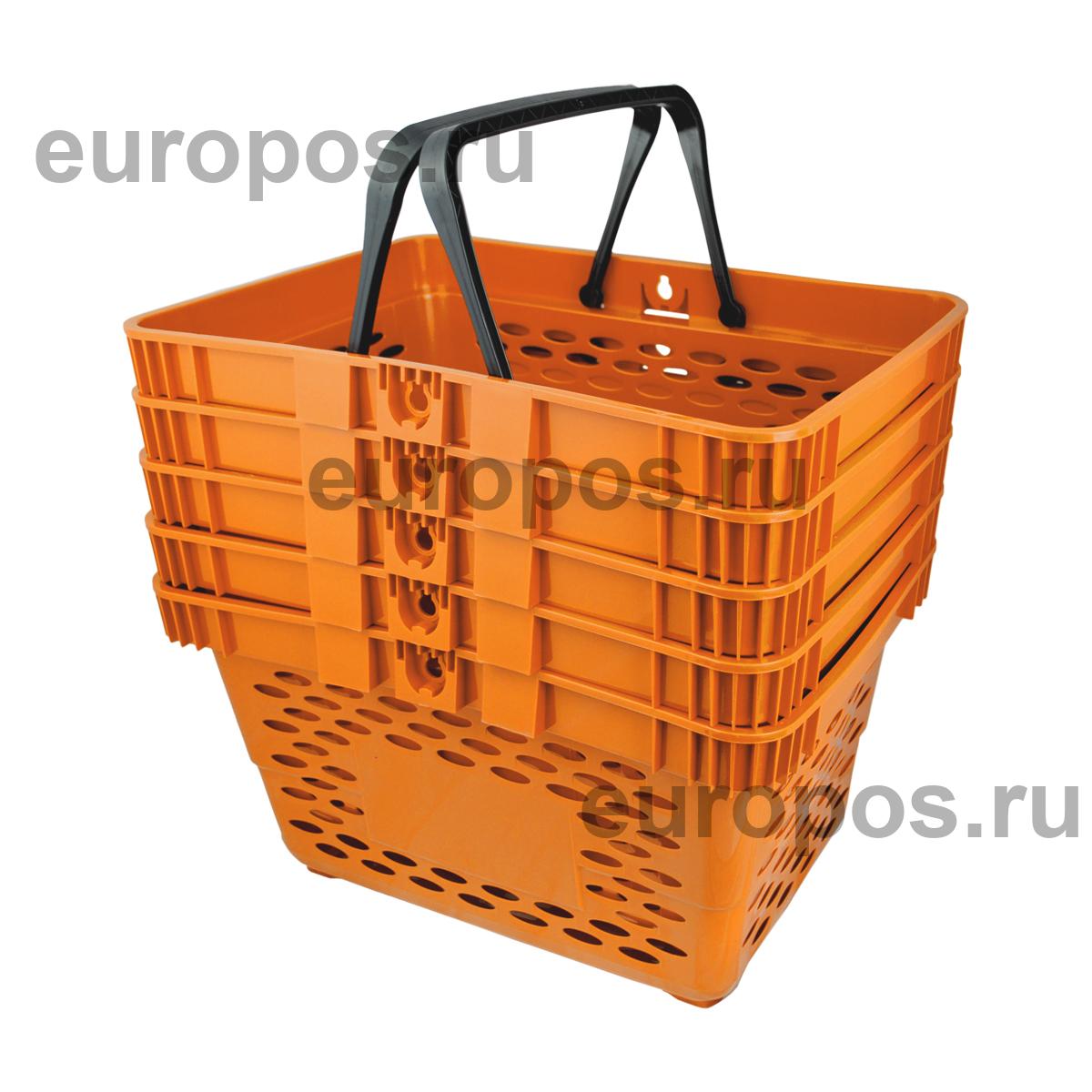Корзина пластиковая CLASSIC, 20 литров, цвет оранжевый