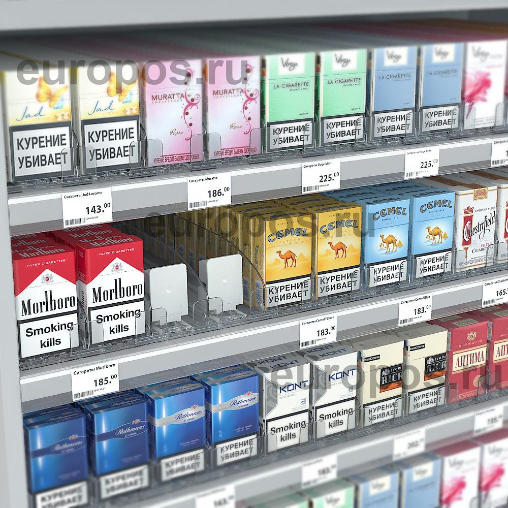 Разделитель пластиковый высотой 60 мм с передним ограничителем DIV60-BT30, длина 185-385 мм