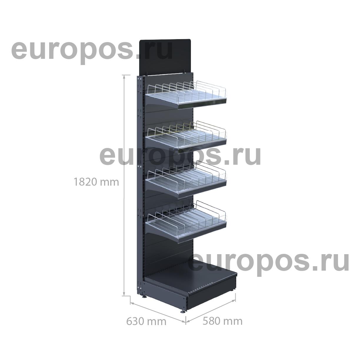 FORTA ROLLER KIT стеллаж 600 мм, 5 полок, цвет черный