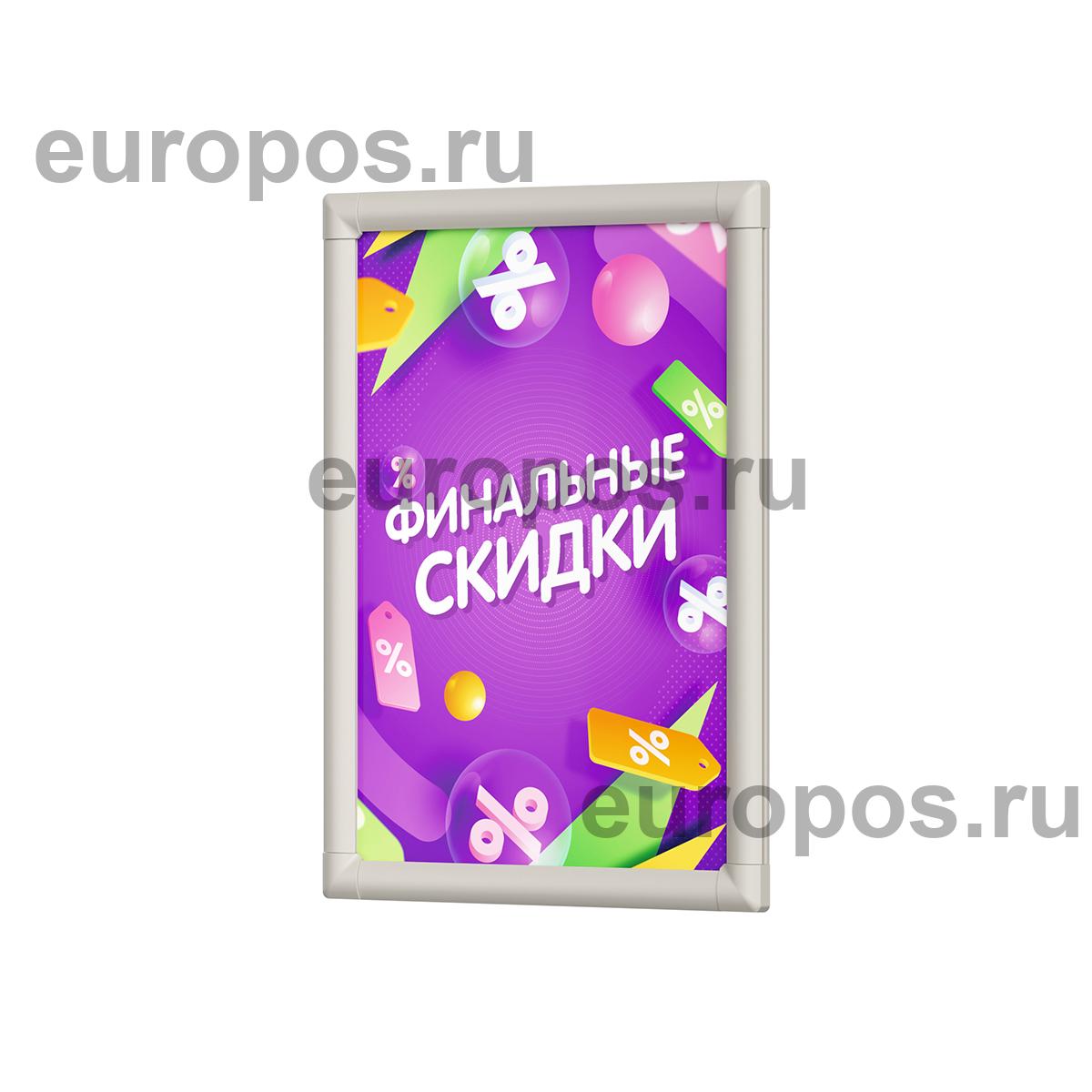 Клик-рама пластиковая PCF-25 A3 с прямоугольными углами