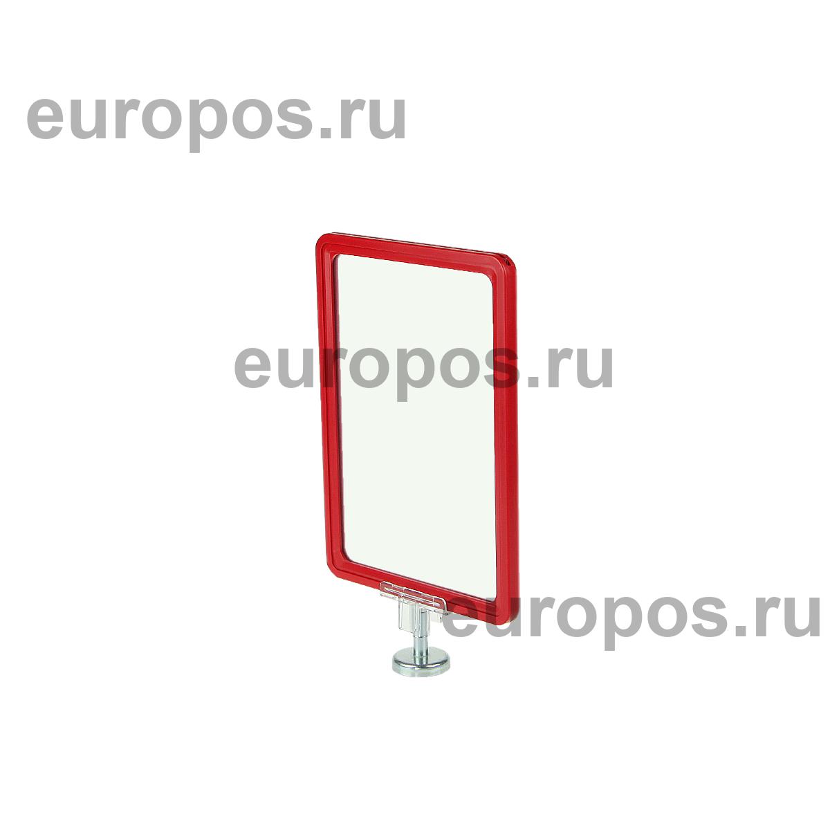 Стойка на магните MAGNET-ROD с рамкой PF-A5, цвет красный