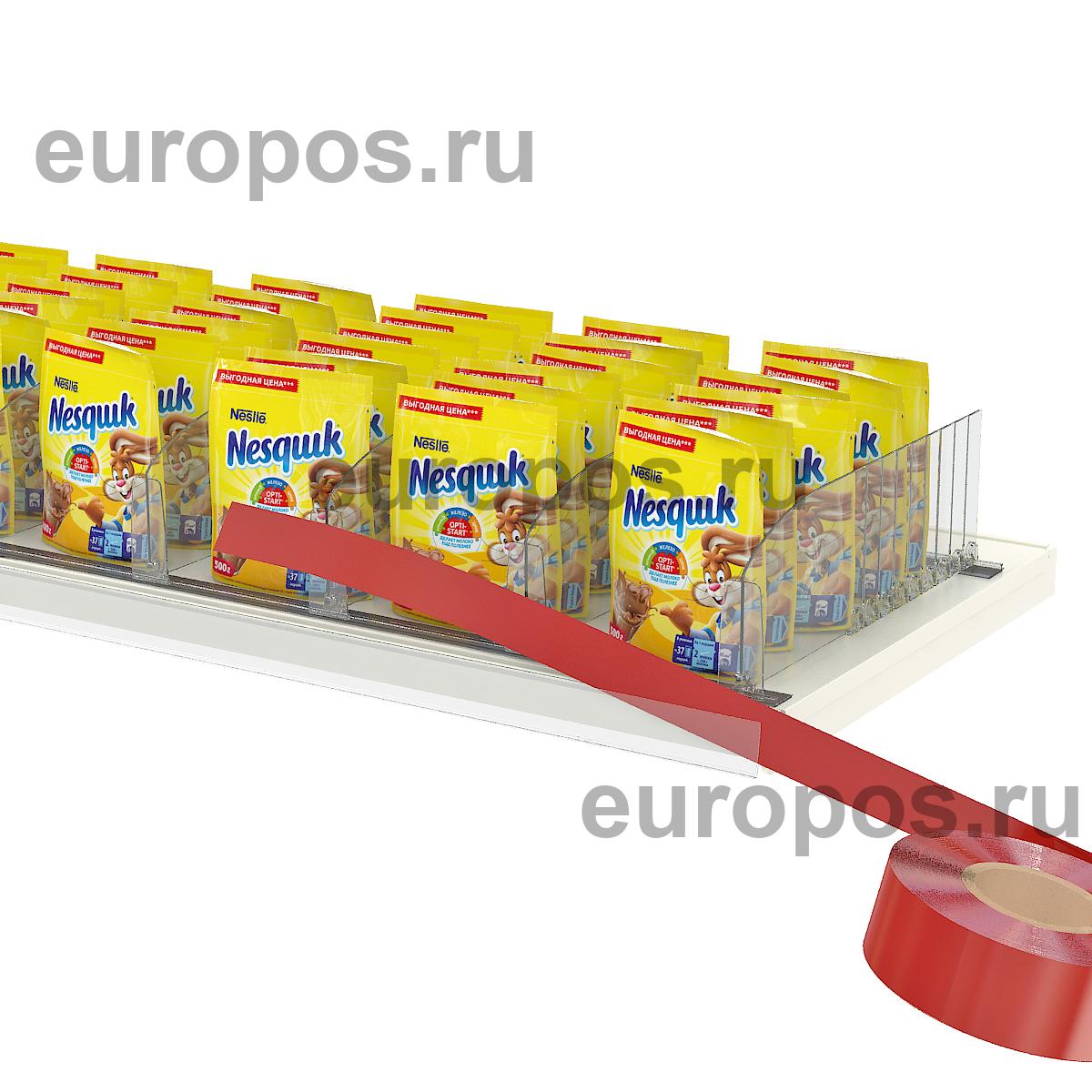 Вставка в ценникодержатель COLOR-INSERT39 красная, 25 метров