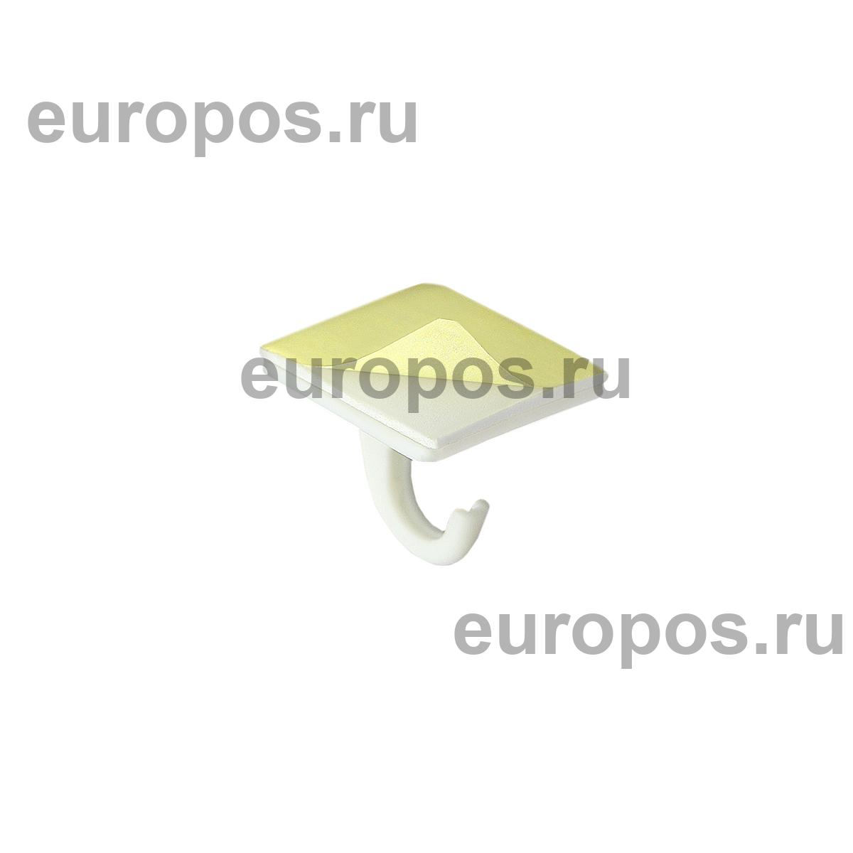 Крючок J-HOOK самоклеящийся на плоском основании 25х25 (100 шт. в упаковке)