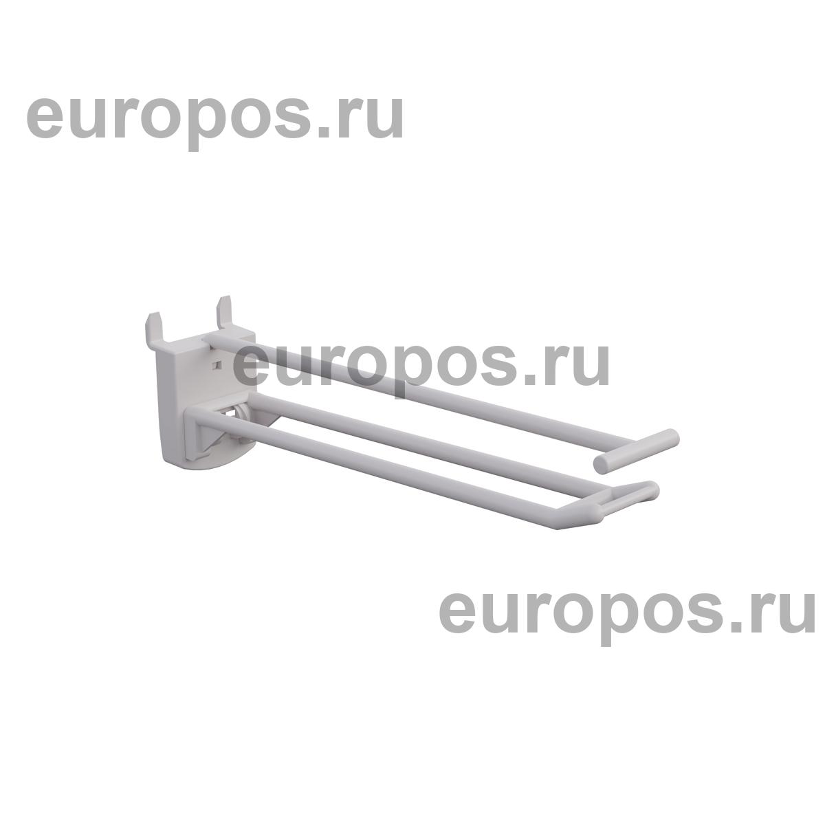 Крючок двойной DOUBLE HOOK-PH-CR-B-150 белый, в картон, длина 150 мм