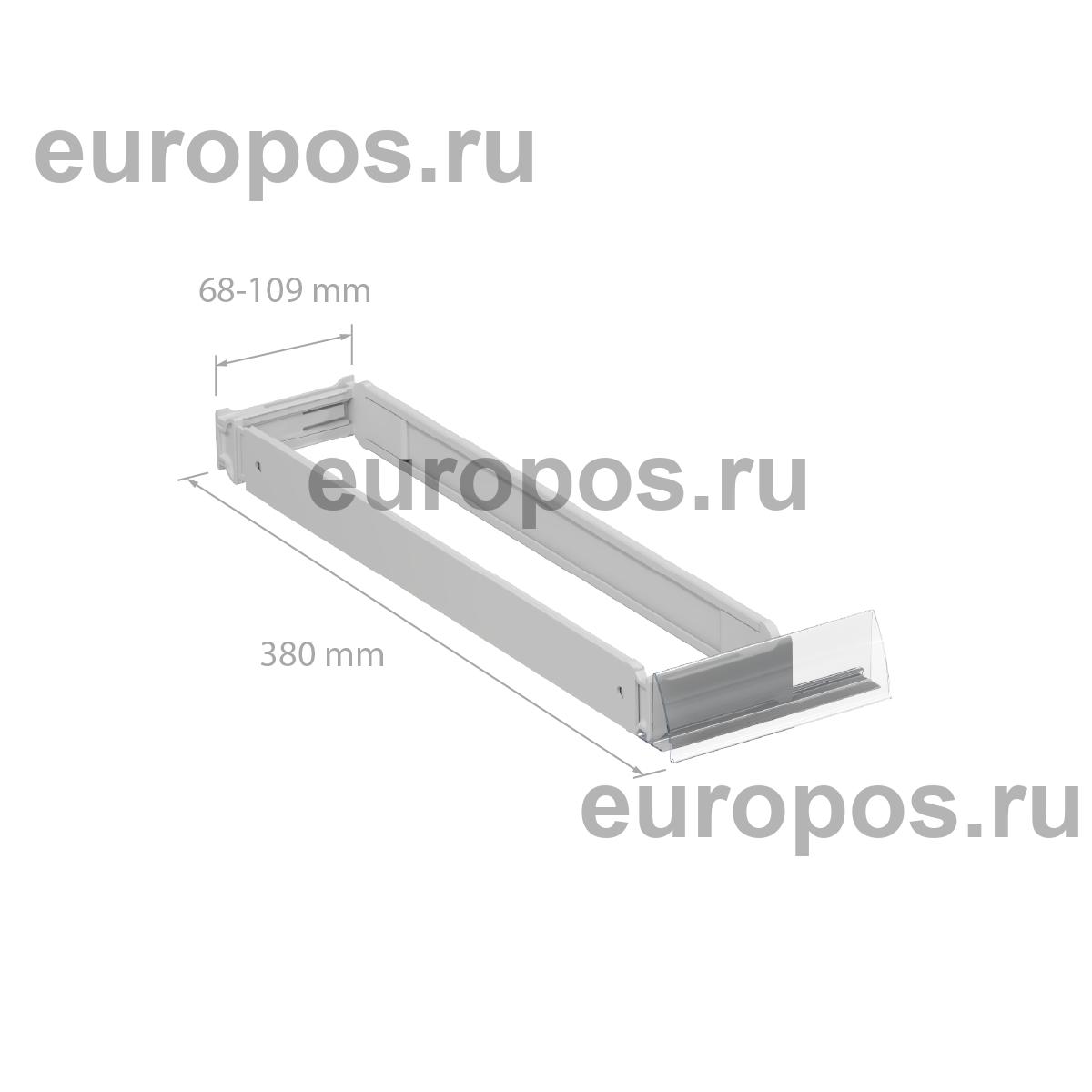 Рамка раздвижная EASYFACE 380 мм, цвет серый