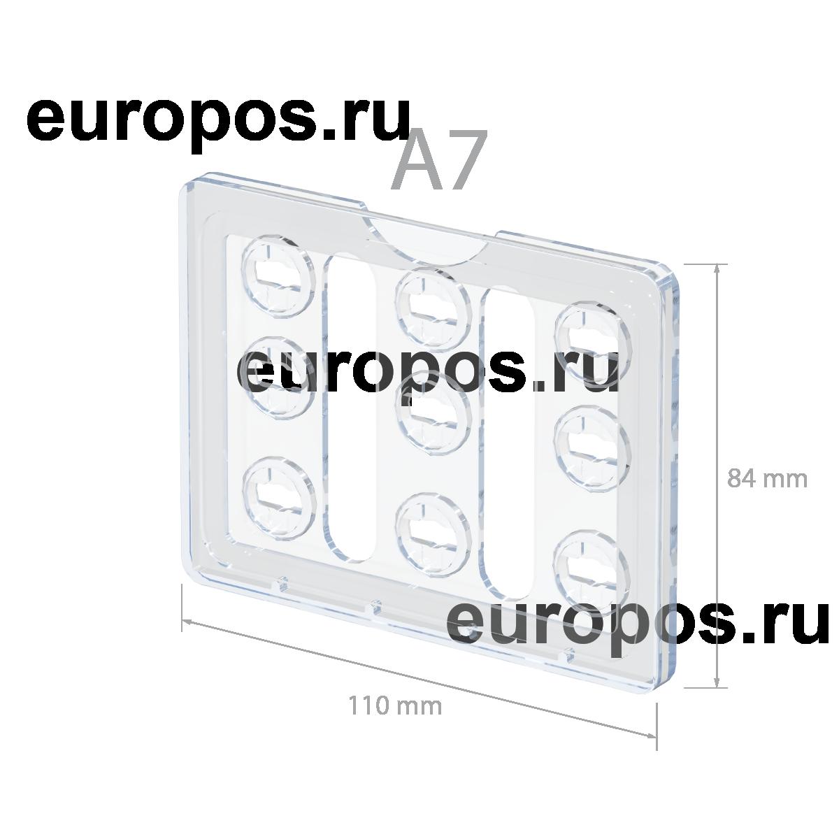 Рамка серии ТЕХНО МИНИ формата A7 TM, цвет прозрачный