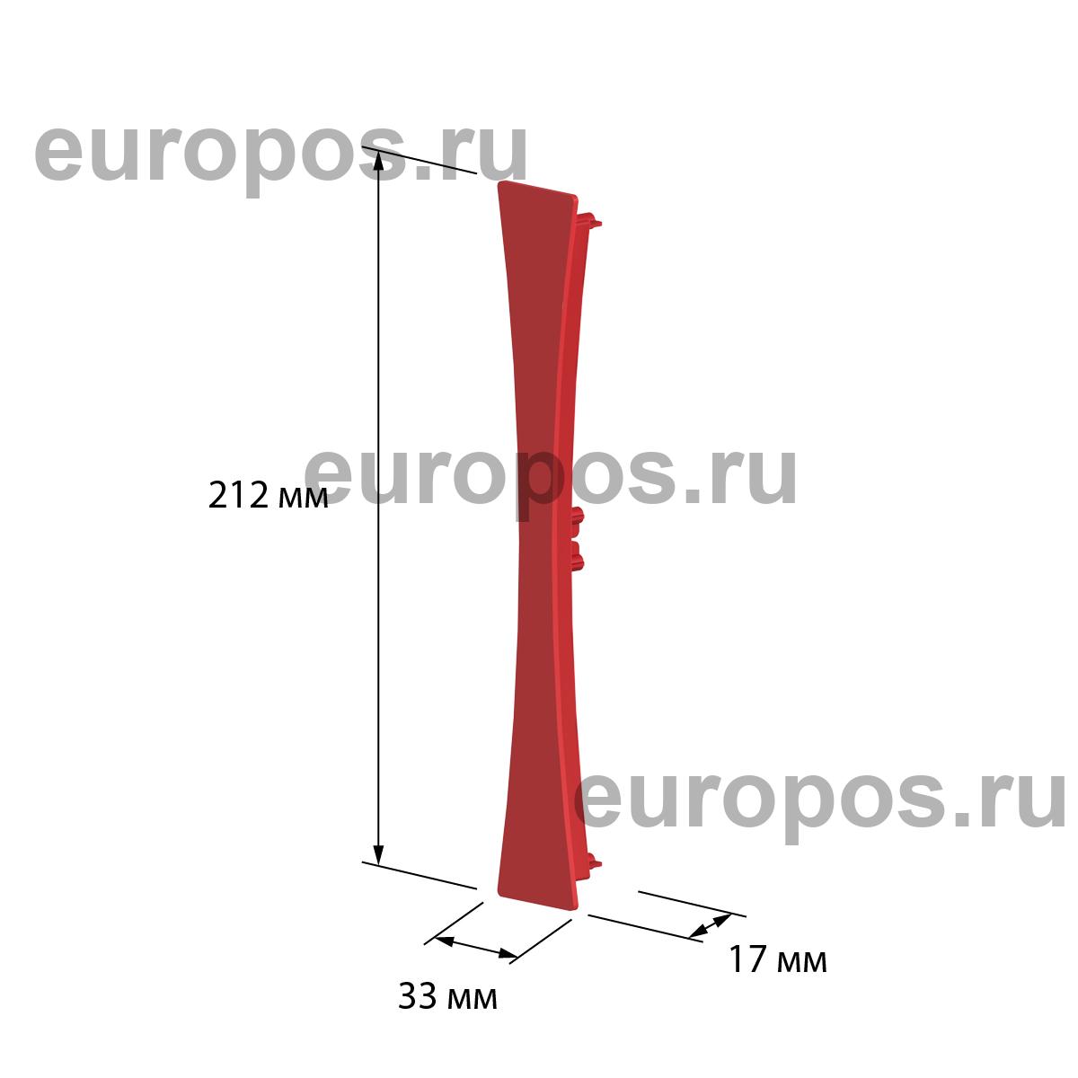 Заглушка PRICEBOARD END A5, цвет красный