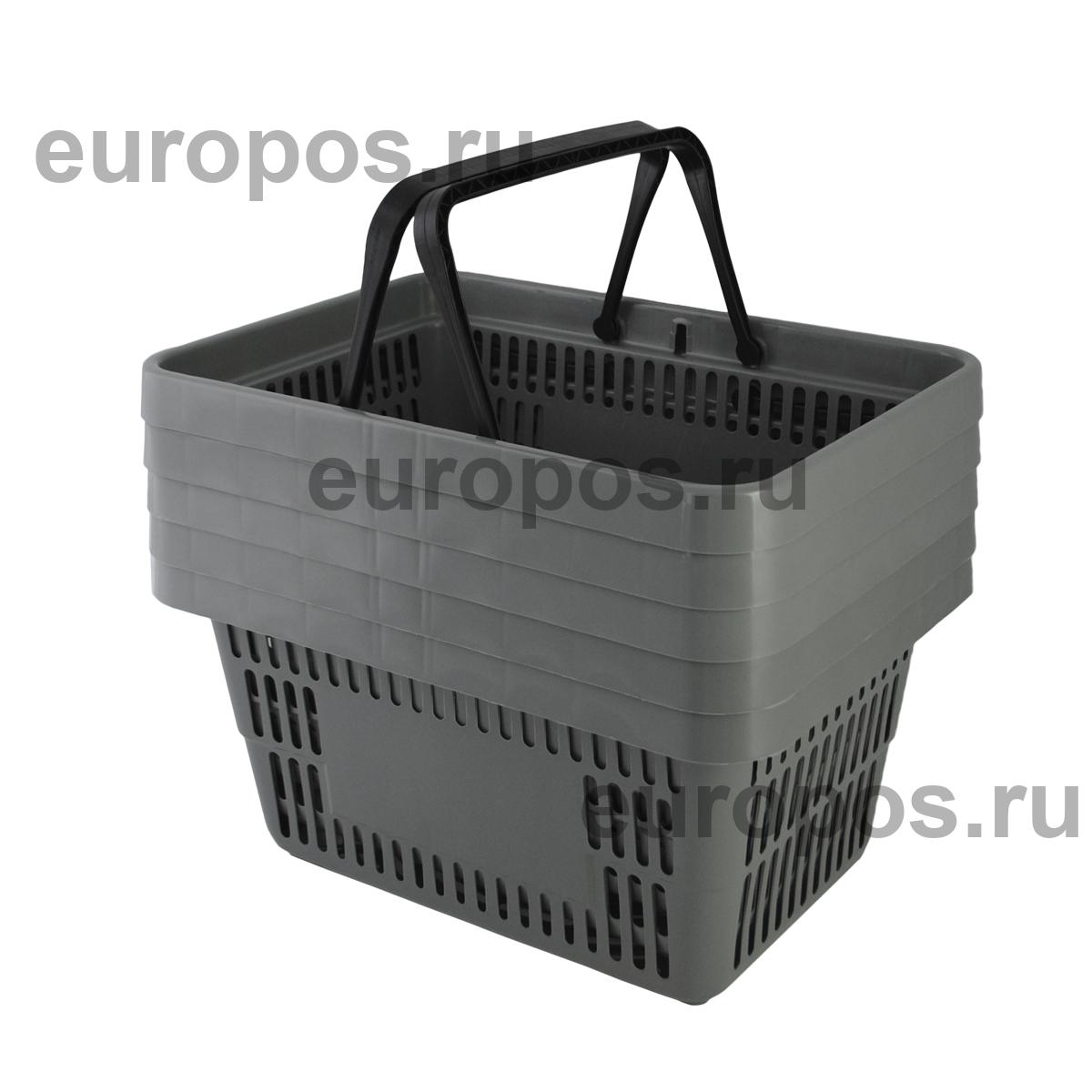 Корзина пластиковая усиленная ROCK, 20 литров, цвет серый RAL7005