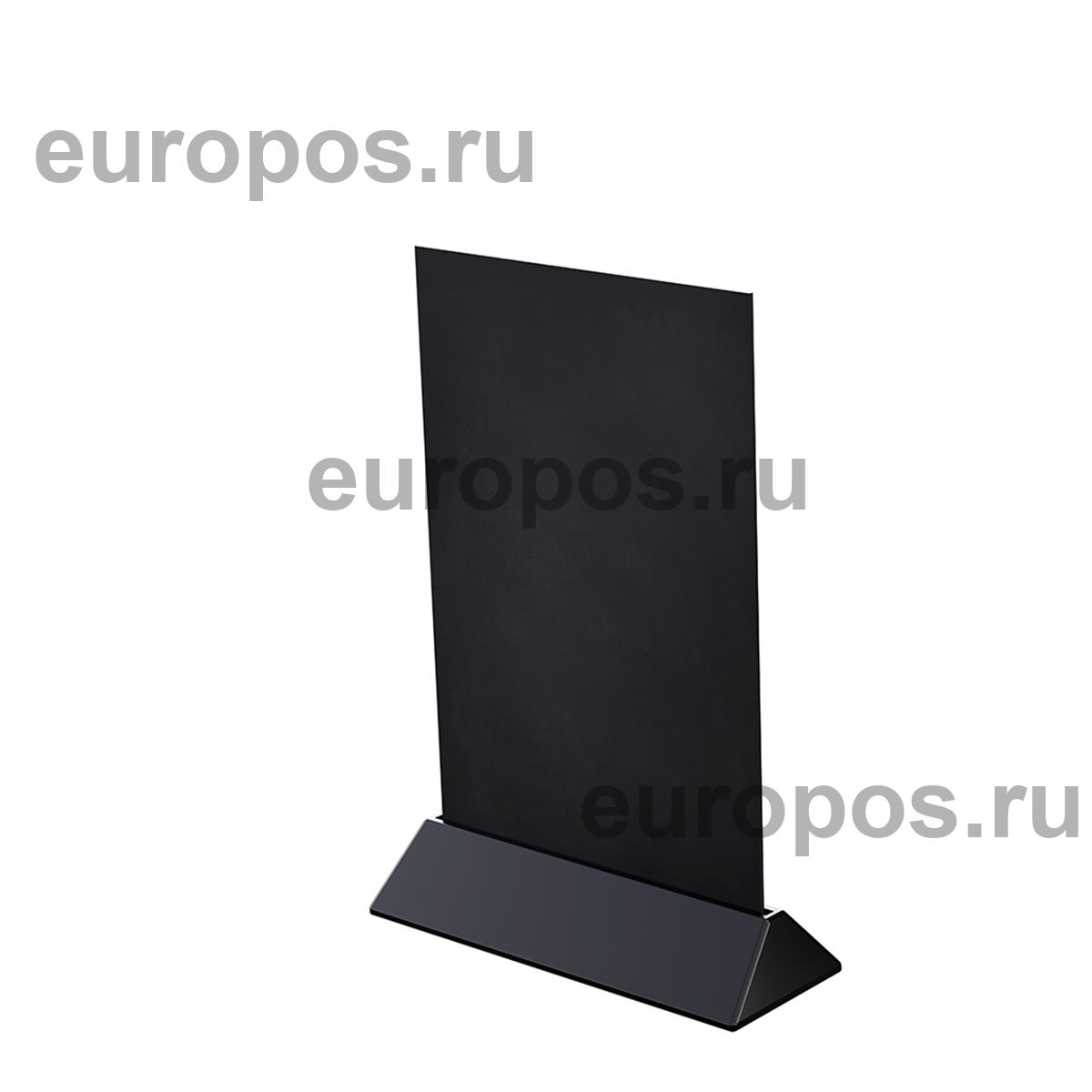 Тейбл-тент с меловой доской COLOR MENU BOARD А5, цвет основания черный (20 шт. в упаковке)