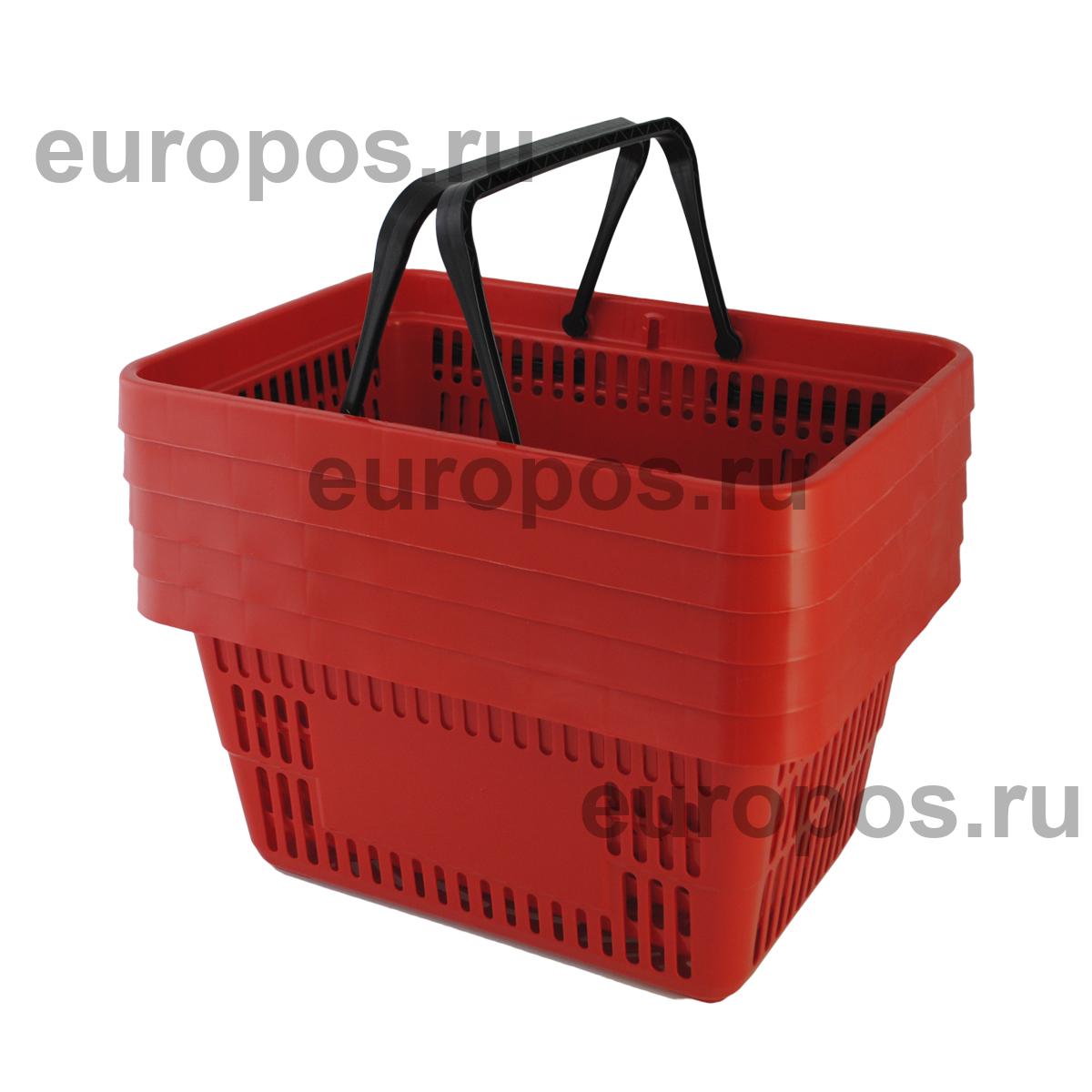 Корзина пластиковая усиленная ROCK, 20 литров, цвет красный