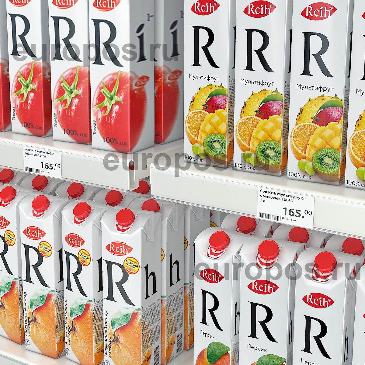 Ценникодержатель DBR39 прозрачный, 1330 мм