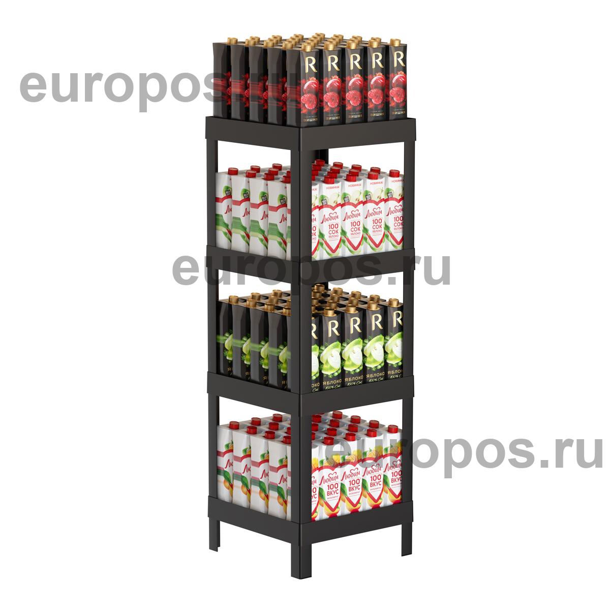 Пластиковый дисплей EZFLEX 400х400, цвет черный